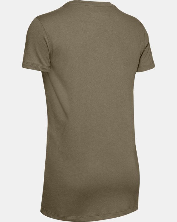 Women's UA Tactical Cotton T-Shirt, Brown, pdpMainDesktop image number 5